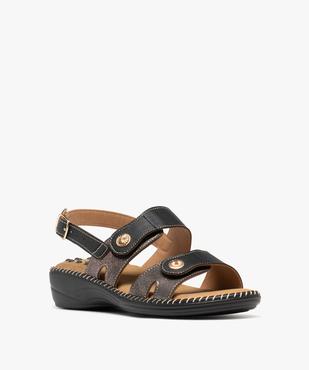 Sandales confort à talon compensé et semelle massante femme vue2 - G'FLEX - GEMO