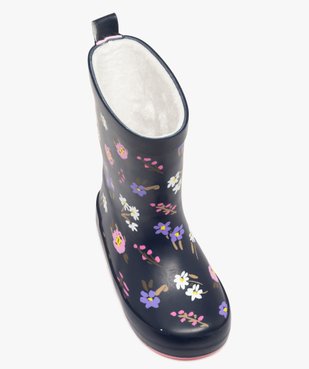 Bottes de pluie fille en caoutchouc fourrées et à motifs vue6 - LOVELY WINGS - GEMO