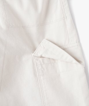 Pantalon cargo à coupe straight en toile de coton fille vue3 - GEMO (JUNIOR) - GEMO