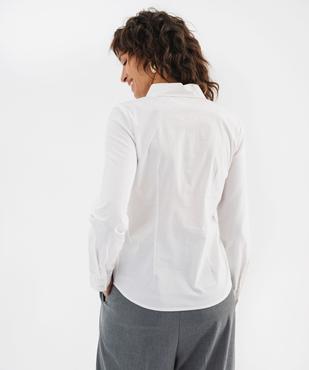 Chemise unie en coton stretch femme vue3 - GEMO(FEMME PAP) - GEMO