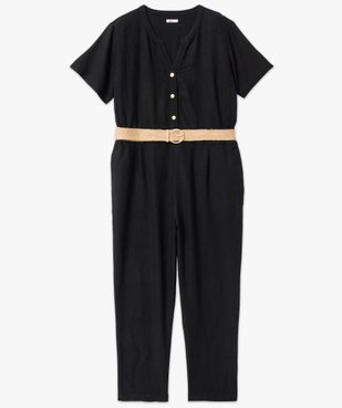 Combinaison pantalon femme grande taille contenant du lin vue4 - GEMO 4G GT - GEMO