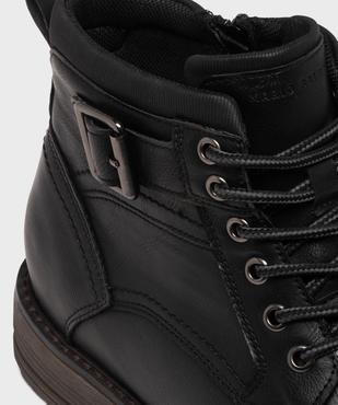 Boots mid-cut à semelle crantée, lacets et zip homme vue6 - MARIO BALDANO - GEMO