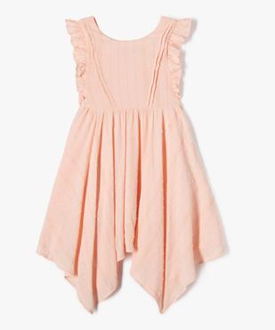 Robe sans manches à volants et fines rayures dorées fille vue2 - GEMO (ENFANT) - GEMO