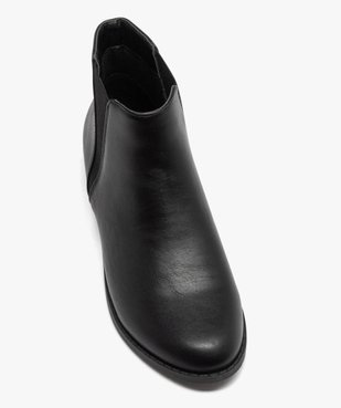 Bottines femme unies à talon plat style Chelsea   vue6 - VALENTINA BALDA - GEMO