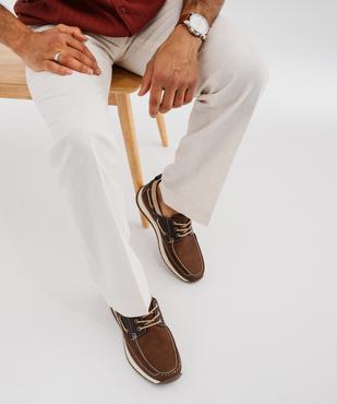 Chaussures bateau à lacets semelle sport homme - Urban Steps vue1 - URBAN STEPS - GEMO