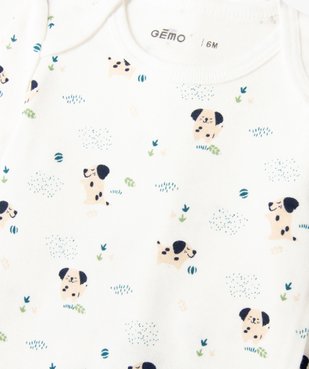 Body à manches longues et col US en coton biologique bébé (lot de 3) vue2 - GEMO 4G BEBE - GEMO