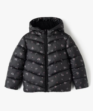 Blouson matelassé à capuche à motifs fleuris fille vue2 - 1E PRIX BY GEMO - GEMO