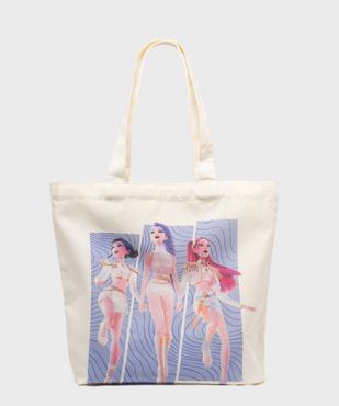 Tote bag avec motif groupe Huntrix - K-Pop Demon Hunters vue1 - KPOP DEMON HUNTERS - GEMO