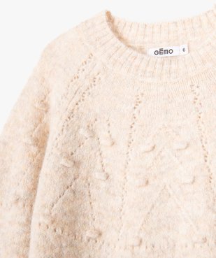 Robe pull avec détails fantaisie sur le buste fille vue2 - GEMO (ENFANT) - GEMO