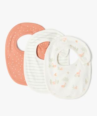 Bavoir naissance en jersey de coton (lot de 3) vue1 - GEMO 4G BEBE - GEMO