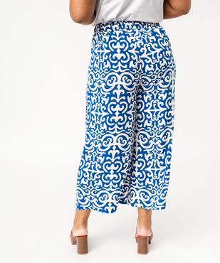 Pantacourt large imprimé en viscose femme grande taille vue3 - GEMO 4G GT - GEMO