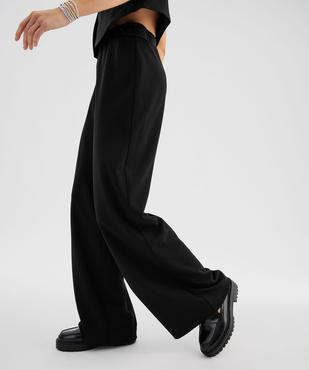 Pantalon large et souple à ceinture élastique femme vue3 - GEMO(FEMME PAP) - GEMO