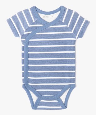 Body bébé à manches courtes fermeture croisée (lot de 5) vue3 - GEMO 4G BEBE - GEMO