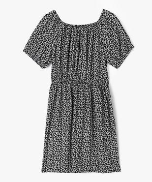 Robe courte et fleurie à manches ballons fille vue3 - GEMO 4G FILLE - GEMO