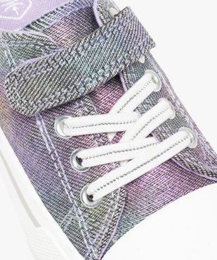 Baskets fille en toile irisée et bout renforcé  vue6 - GEMO 4G FILLE - GEMO