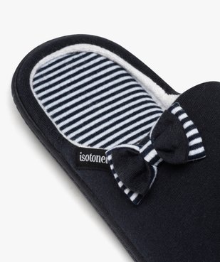 Chaussons femme mules rembourrées en jersey - Isotoner vue6 - ISOTONER - GEMO