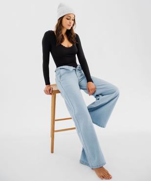 Body chaud à manches longues et col V femme vue6 - GEMO(HOMWR FEM) - GEMO