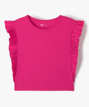 Tee-shirt avec volants sur les côtés fille vue1 - GEMO 4G FILLE - GEMO