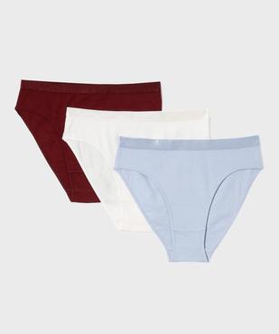 Culottes en coton biologique avec ceinture satinée fille (lot de 3) vue1 - GEMO 4G FILLE - GEMO