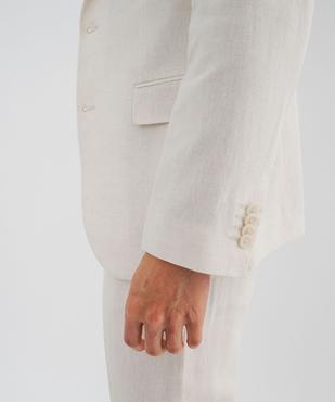 Veste de costume slim fit en viscose et lin homme vue4 - GEMO 4G HOMME - GEMO