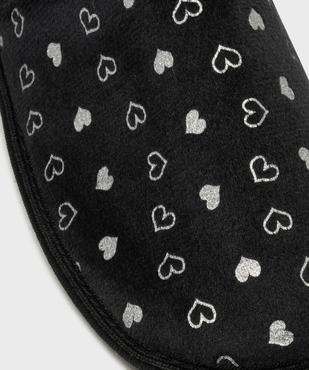 Chaussons mules en velours à motif cœurs brillants femme vue6 - GEMO(HOMWR FEM) - GEMO