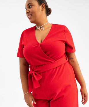 Combinaison pantalon en maille extensible pailletée femme grande taille vue3 - GEMO (G TAILLE) - GEMO
