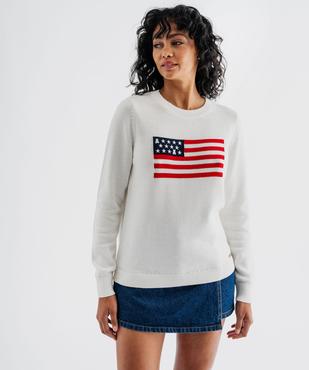 Pull en coton avec drapeau femme - LuluCastagnette vue5 - LULUCASTAGNETTE - GEMO
