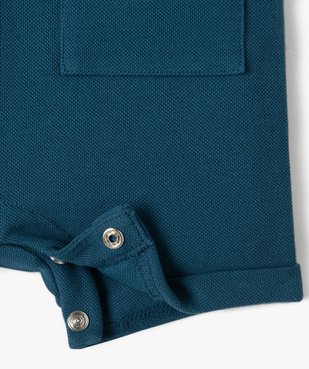 Combishort bébé garçon en maille piquée - LuluCastagnette vue2 - LULUCASTAGNETTE - GEMO