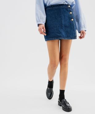 Jupe short en jean femme - LuluCastagnette vue2 - LULU CASTAGNETTE GEMO FOR GOOD - GEMO