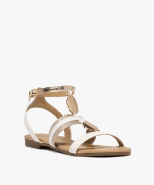 Sandales femme casual à brides fantaisie et ronds métallisés vue2 - VALENTINA BALDA - GEMO