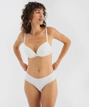 Shorty en microfibre et dentelle femme vue3 - GEMO(HOMWR FEM) - GEMO