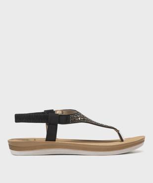 Sandales à entredoigt avec strass femme - Emilia Rosa vue1 - EMILIA ROSA - GEMO