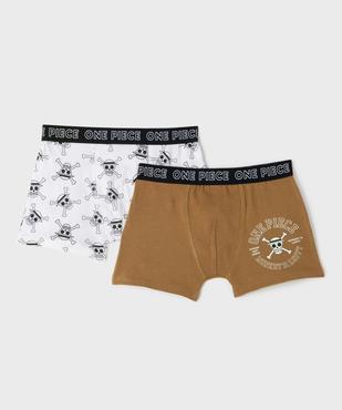 Boxers en coton stretch motif manga garçon (lot de 2) - One Piece vue1 - ONE PIECE - GEMO