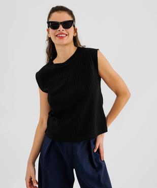 Débardeur en maille ajourée et pailletée femme vue1 - GEMO(FEMME PAP) - GEMO