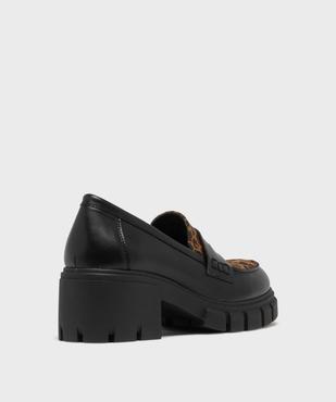 Mocassins avec dessus léopard et semelle crantée femme - 5 Miles vue4 - 5 MILES - GEMO
