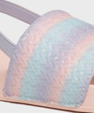 Mules de plage à bride scintillante avec élastique fille vue6 - GEMO (PLAGE) - GEMO