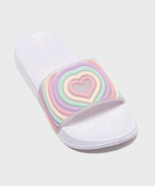 Mules de piscine à motif coeur fille vue5 - GEMO (PLAGE) - GEMO