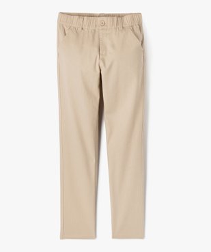 Pantalon coupe regular avec taille élastique garçon vue1 - GEMO (JUNIOR) - GEMO