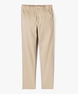 Pantalon coupe regular avec taille élastique garçon vue1 - GEMO (JUNIOR) - GEMO