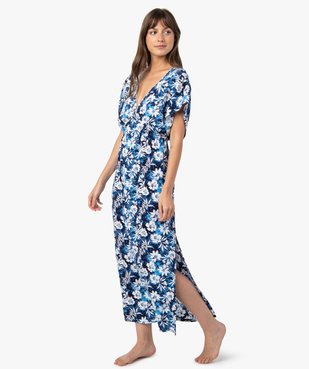 Robe de plage femme à motifs fleuris vue1 - GEMO (PLAGE) - GEMO