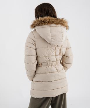 Doudoune mi-longue à capuche femme vue3 - GEMO 4G FEMME - GEMO