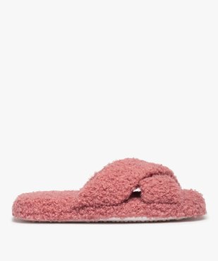Chaussons femme mules ouvertes en maille bouclette vue1 - GEMO(HOMWR FEM) - GEMO