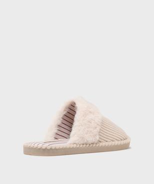 Chaussons mules en velours côtelé femme - LuluCastagnette vue4 - LULUCASTAGNETTE - GEMO