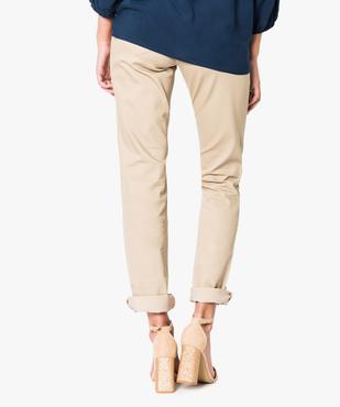 Pantalon uni regular en stretch vue3 - GEMO(FEMME PAP) - GEMO