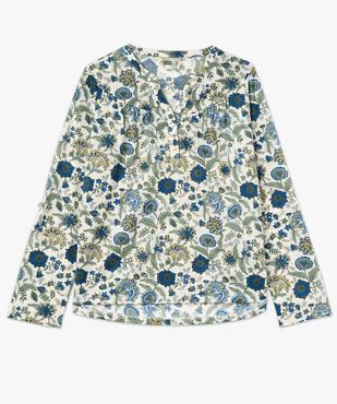 Tee-shirt à manches longues imprimé avec col boutonné femme vue4 - GEMO 4G FEMME - GEMO