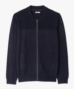 Gilet homme à col rond avec fermeture zippée vue4 - GEMO (HOMME) - GEMO