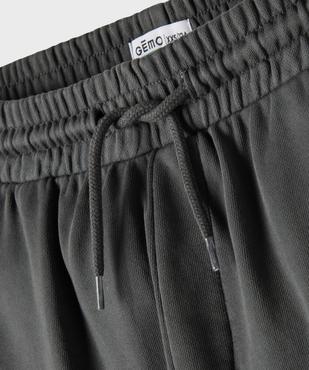 Bermuda en maille French Terry coupe ample garçon vue3 - GEMO 4G GARCON - GEMO