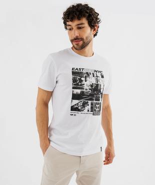 Tee-shirt manches courtes en coton imprimé homme vue2 - GEMO (HOMME) - GEMO