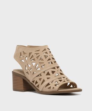 Bottines ouvertes devant et talon femme - Valentina Baldano vue2 - VALENTINA BALDA - GEMO