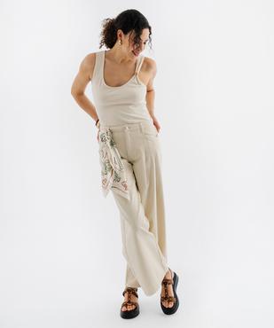 Débardeur en jersey de coton stretch à bretelle bijou femme vue5 - GEMO(FEMME PAP) - GEMO